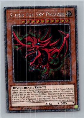 YuGiOh SLIFER THE SKY DRAGON Platinum Secret Rare RA04-EN117-image
