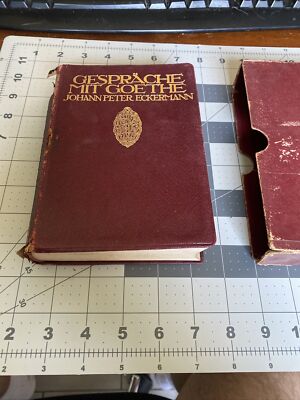 Gesprache mit Goethe German Johann Eckermann 1912 Leather Bound 38B-444E-image