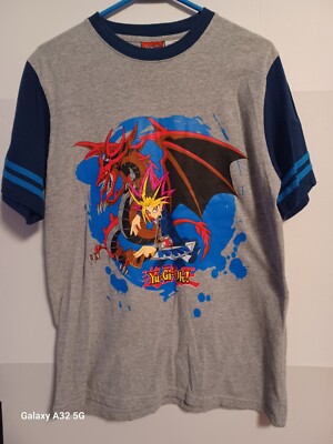 Vintage 1996 SHONEN JUMP'S Yu-Gi-Oh! Slifer The Sky Dragon Shirt Youth 14/16-image