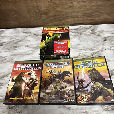 Godzilla 50th Anniversary Collection (DVD, 2000 3-Disc) Box Set Toyko SOS.-image