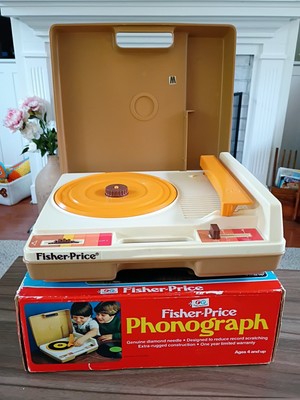 Fisher Price Record Player Turntable Phonograph #825 33/45 RPM 1978 TESTED Box-image