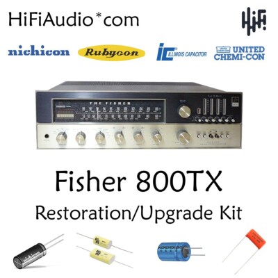 Fisher  800TX  receiver restoration recap repair service rebuild kit capacitor-image