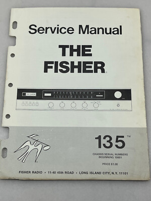 Fisher Model 135 Original Service Manual Free Shipping-image