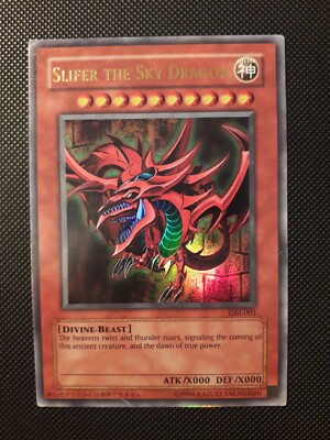 Yu-Gi-Oh! Slifer the Sky Dragon, GBI-001, Ultra Rare, English Edition, Excellent-image