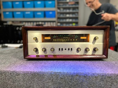 Cartel Collection! The Fisher 500C Tube Stereo Receiver Pro Restored! Read Info!-image