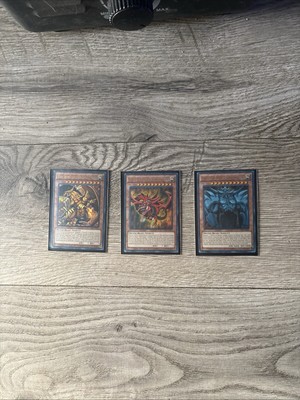 YuGiOh GBI Secret Rare Set Slifer Obelisk Ra Egyptian God 2003 #256-image