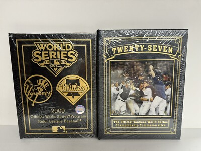 2009 World Series Leather bound program Yankees/Phillies plus 