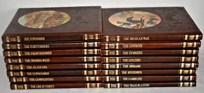 Lot of 16 Vintage TIME-LIFE The Old West Series Leather Hardcover Western Books-image