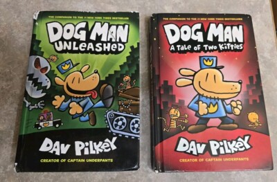 Dog Man Dav Pilkey Lot of 2 Hardcover Children's Graphic Novels-image