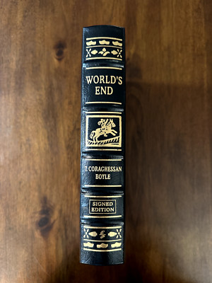 EASTON PRESS WORLD’S END BY T CORAGHESSAN BOYLE SIGNED EDITION NEW LEATHER BOUND-image