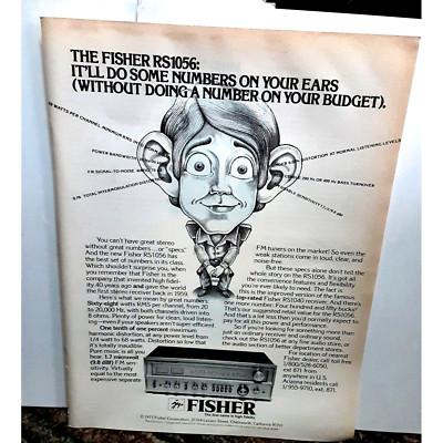 1978 Fisher RS1056 Stereo Receiver Original Print Ad vintage-image