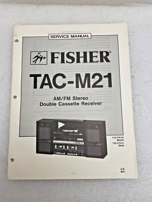 Vintage Original Fisher TAC-M21 AmFm Stereo Cass Receiver Service Manual Repair-image