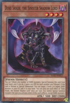  1x Duke Shade, the Sinister Shadow Lord - EGS1-EN017 - Common - 1st Edition - E-image