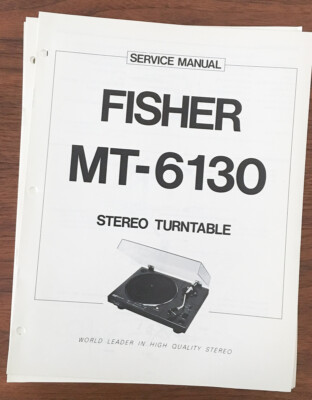 Fisher MT-6130 Record Player / Turntable Service Manual *Original*-image