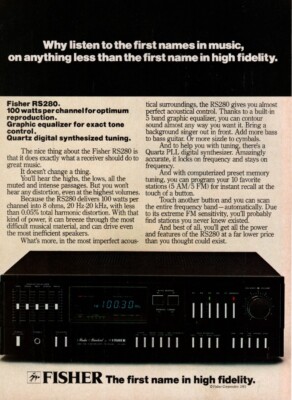 Fisher - RS 280 Receiver - Original Magazine Ad - 1981-image