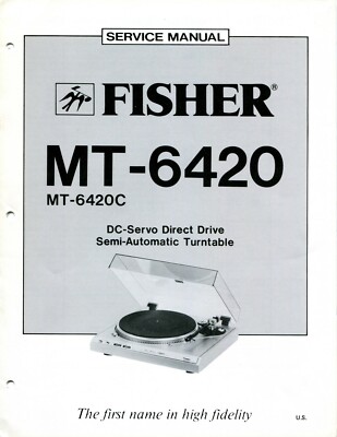 Vintage Fisher Service Manual Semi Automatic Turntable MT-6420/ MT-6420C-image