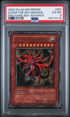 2003 YUGIOH GBI-001 SLIFER THE SKY DRAGON Ultra RARE PROMO PSA 6-image