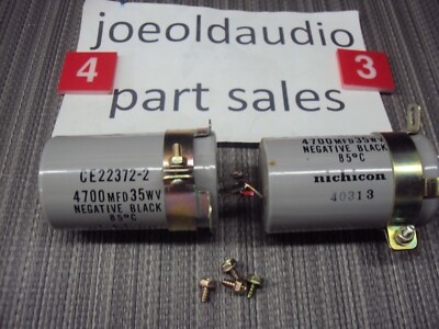 Fisher Quad Receiver 4035 Nichicon Capacitors 35V 4700 MFD. P/N CE22372-2 Tested-image