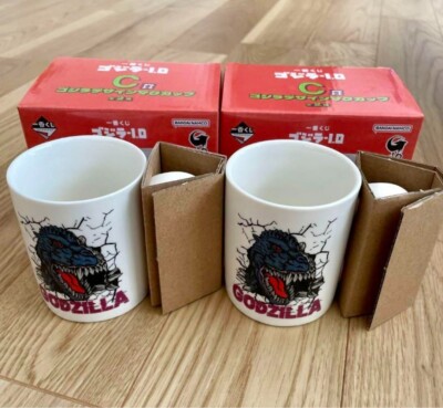 Japanese　Godzilla Ichiban Kuji Prize C Mug Set of 2-image