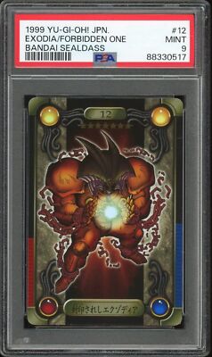 PSA 9 - 1999 YU-GI-OH! JAPANESE BANDAI SEALDASS 12 EXODIA THE FORBIDDEN ONE-image