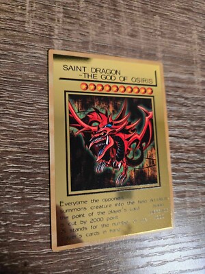 Slifer the Sky Dragon Yugioh Card GOLD Ghost Collectible 1st edition METAL M3-image