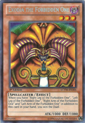 Yugioh! HP Exodia the Forbidden One - LCYW-EN306 - Secret Rare - 1st Edition Hea-image