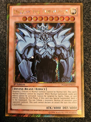 *Misprint* Obelisk The Tormentor PGLD-EN030 Premium Gold 1st Edition Ink Stain-image