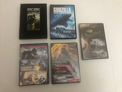 5 Action & Adventure DVDs, Godzilla(2014), Godzilla:King Of The Monsters(2019),.-image