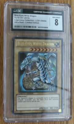 Yugioh Blue Eyes White Dragon LC01 EN004 Holo CGC Graded 8 Mint Not PSA Card-image