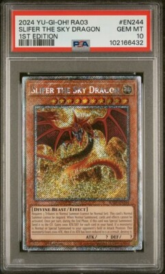 Yugioh | PSA 10 Platinum Secret Rare Slifer the Sky Dragon | MVP1-ENS57-image