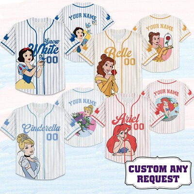 Custom Ariel Little Mermaid Disney Baseball Jersey Kid Men Women Gift NEW-image