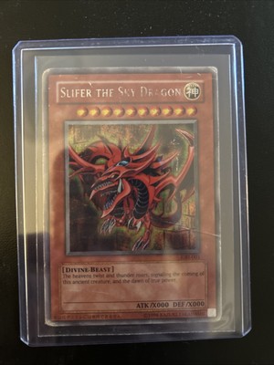 Slifer the Sky Dragon GBI-001 Secret Rare Damaged Unlimited Yugioh-image