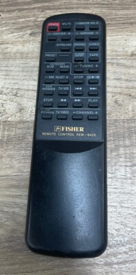 Fisher REM-9425 A/V Receiver Remote Control Controller Tested Works Great OEM-image