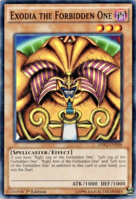 Yugioh! LP Exodia the Forbidden One - LDK2-ENY04 - Common - 1st Edition Lightly -image