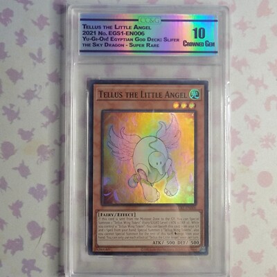 2021 Yugioh Tellus The Little Angel Super Rare CC&G Graded 10 Card EGS1-EN006 NR-image
