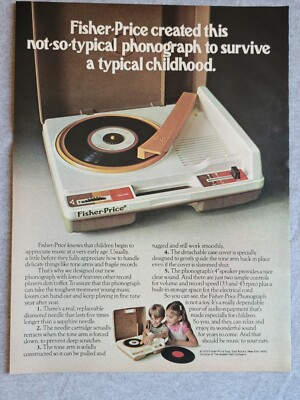 1979 Magazine Advertisement Page Fisher Price Phonograph Record Player Print Ad-image