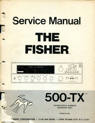 Vintage Fisher Model 500-TX Receiver Service Manual (Beginning serial #10001)-image
