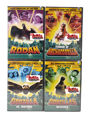 Lot of 4 Godzilla DVD's - vs Mothra/Rodan/Godzilla's Revenge/Mechagodzilla. NEW-image