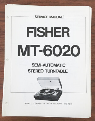 Fisher MT-6020 Record Player / Turntable Service Manual *Original*-image
