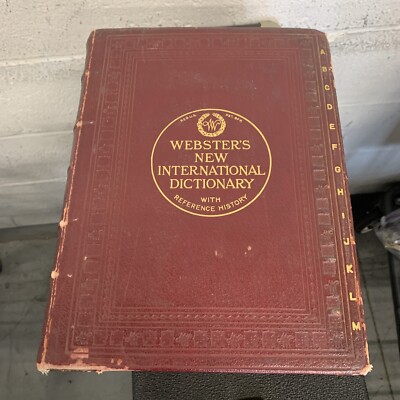 Webster's New International Dictionary 1926 Antique Vintage Merriam Series-image