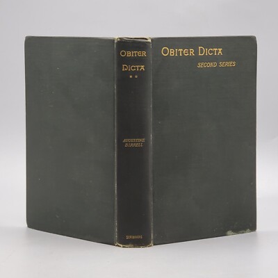 Obiter Dicta Second Series by Augustine Birrell 1887 Authorized Ed Rare Antique-image