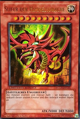 Yugioh Slifer the Sky Dragon YGLD-ENG01 Ultra Rare Limited Edition Mint -image
