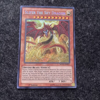 MVP1-ENS57 Slifer the Sky Dragon Secret Rare 1st Edition Near Mint YuGiOh Card-image