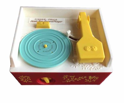 Fisher Price Music Box Player Five Records Ten Songs 2010 Works Great Clean-image