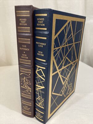 PETER DEXTER Signed X2 PAPERBOY Limited Edition FRANKLIN LIBRARY Brotherly Love-image