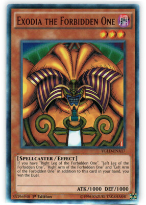 Yugioh! LP Exodia the Forbidden One - YGLD-ENA17 - Ultra Rare - 1st Edition Ligh-image