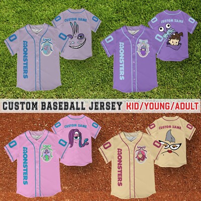 Custom Coquette Monster Inc Disney Baseball Jersey Gift For Kid Men Women-image