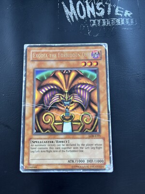 YUGIOH EXODIA THE FORBIDDEN ONE ULTRA RARE LOB-E101 PLAYED-image