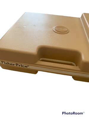 Vintage 1978 Fisher Price 825 Orange Portable Record Player Turntable Works-image