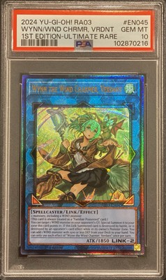 2024 PSA 10 YUGIOH RA03 BONANZA ULTIMATE RARE WYNN WIND CHARMER VERDANT 💎-image